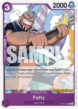 Carta Patty OP12-074, versión Promo