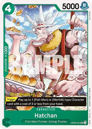 Carta Hatchan OP06-031, versión Promo