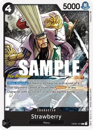 Carta Strawberry OP02-101, versión Promo