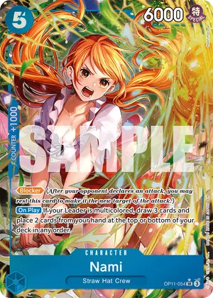 Carta Nami OP11-054, versión Arte alternativo
