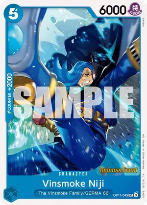 Carta Vinsmoke Niji OP11-045, versión Promo