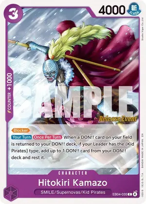 Carta Hitokiri Kamazo EB04-035, versión Promo