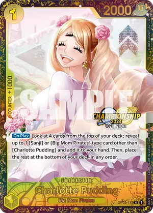 Carta Charlotte Pudding OP03-112, versión Arte alternativo
