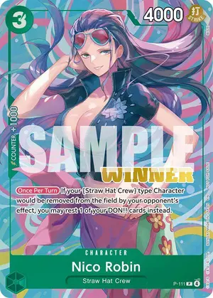 Carta Nico Robin P-111, versión Promo