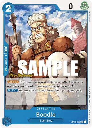 Carta Boodle OP03-050, versión Promo