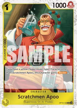 Carta Scratchmen Apoo OP10-108, versión Normal