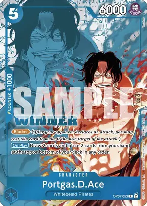 Carta Portgas.D.Ace OP07-053, versión Arte alternativo