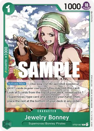 Carta Jewelry Bonney ST02-007, versión Arte alternativo