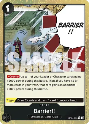 Carta Barrier!! OP04-095, versión Normal