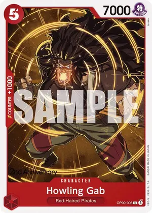 Carta Howling Gab OP09-006, versión Promo