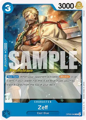 Carta Zeff OP06-048, versión Promo