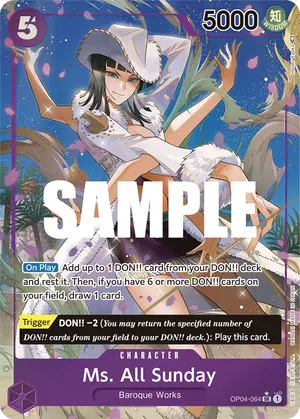 Carta Ms. All Sunday OP04-064, versión Arte alternativo