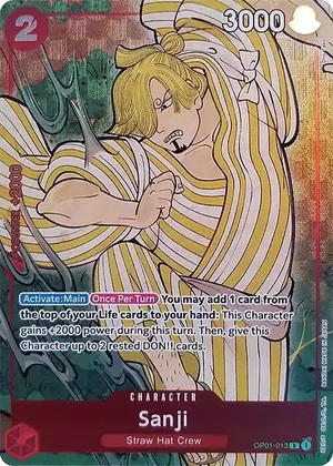 Carta Sanji OP01-013, versión Arte alternativo