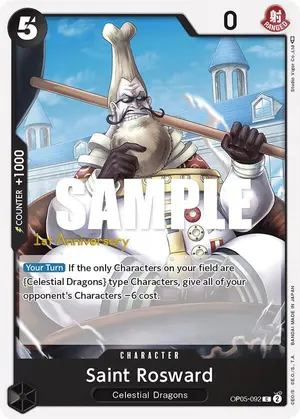 Carta Saint Rosward OP05-092, versión Promo