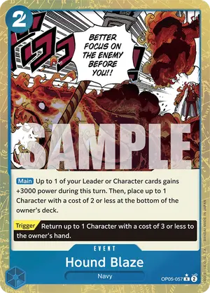 Carta Hound Blaze OP05-057, versión Normal