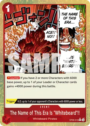 Carta The Name of This Era Is "Whitebeard"!! ST30-015, versión Arte alternativo
