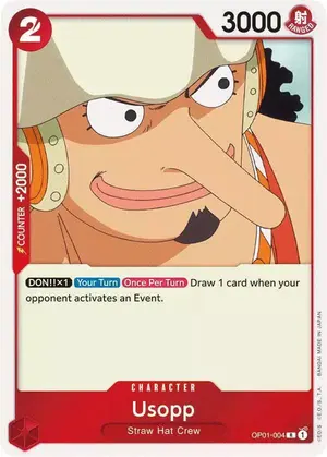 Carta Usopp OP01-004, versión Promo