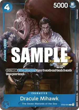 Carta Dracule Mihawk ST03-005, versión Arte alternativo