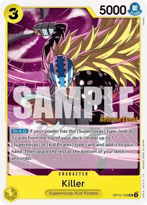 Carta Killer OP10-106, versión Promo