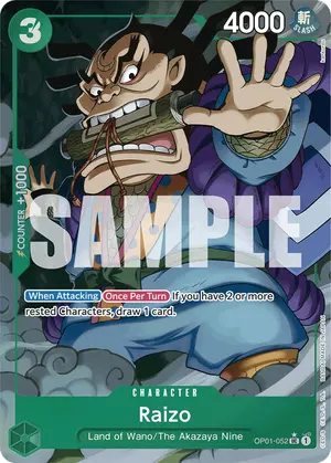 Carta Raizo OP01-052, versión Arte alternativo