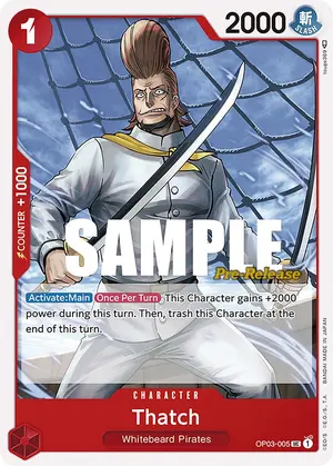Carta Thatch OP03-005, versión Promo