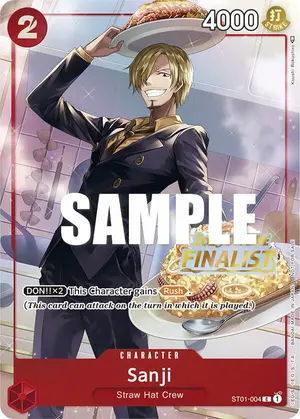Carta Sanji ST01-004, versión Arte alternativo