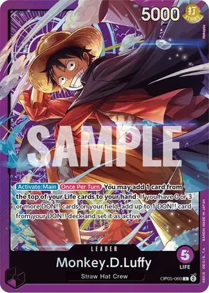 Carta Monkey.D.Luffy OP05-060, versión Arte alternativo