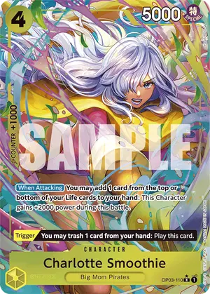 Carta Charlotte Smoothie OP03-110, versión Arte alternativo