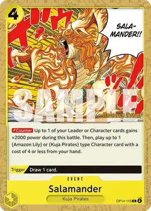 Carta Salamander OP14-116, versión Promo