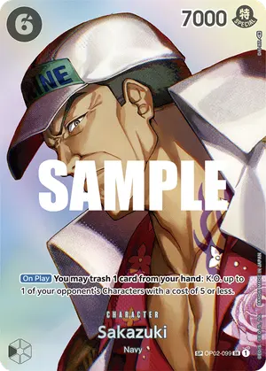 Carta Sakazuki OP02-099, versión SP