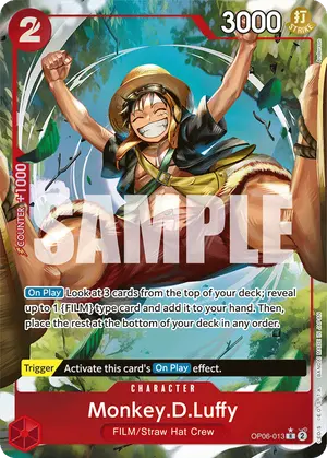 Carta Monkey.D.Luffy OP06-013, versión Arte alternativo