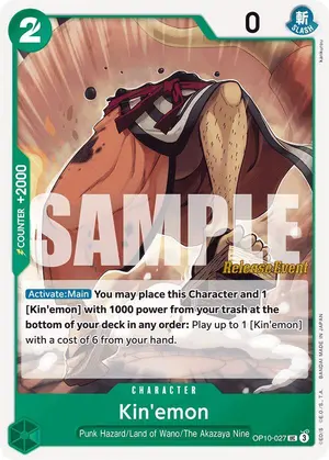 Carta Kin'emon OP10-027, versión Promo