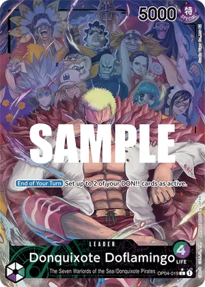 Carta Donquixote Doflamingo OP04-019, versión Arte alternativo