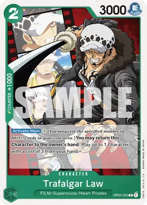 Carta Trafalgar Law OP02-035, versión Normal