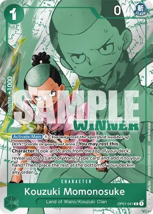 Carta Kouzuki Momonosuke OP01-041, versión Arte alternativo