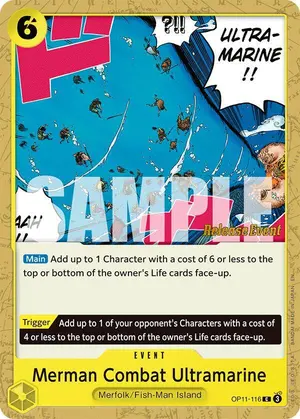 Carta Merman Combat Ultramarine OP11-116, versión Promo