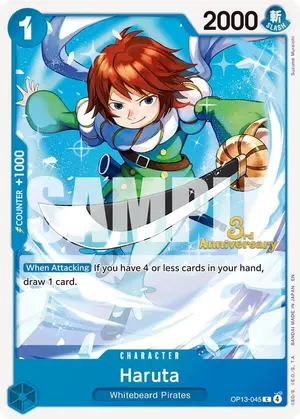 Carta Haruta OP13-045, versión Promo