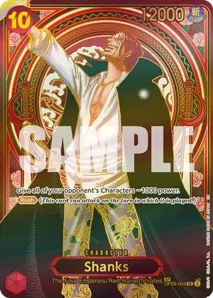 Carta Shanks OP09-004, versión SP