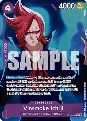 Carta Vinsmoke Ichiji OP06-060, versión Arte alternativo