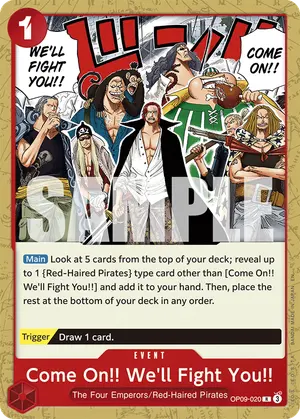 Carta Come On!! We'll Fight You!! OP09-020, versión Normal