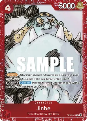 Carta Jinbe OP01-014, versión Arte alternativo