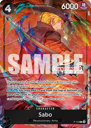 Carta Sabo P-105, versión Arte alternativo