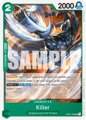 Carta Killer OP01-039, versión Normal