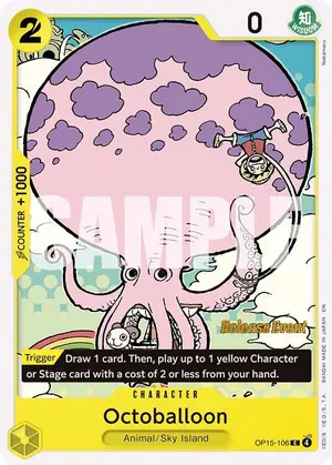 Carta Octoballoon OP15-106, versión Promo