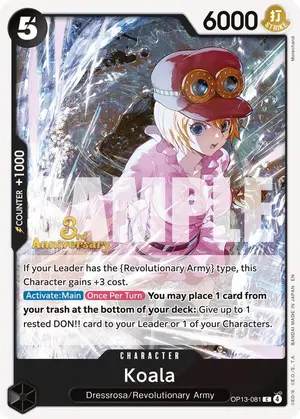 Carta Koala OP13-081, versión Promo