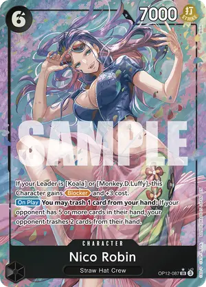 Carta Nico Robin OP12-087, versión Arte alternativo