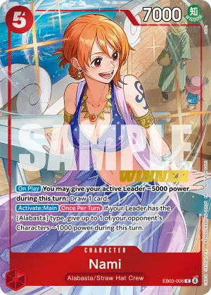 Carta Nami EB03-006, versión Arte alternativo