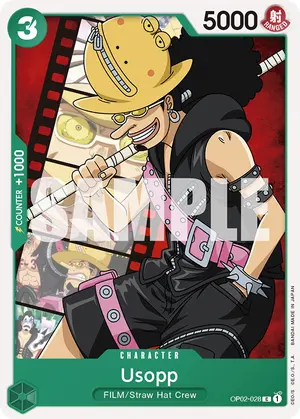 Carta Usopp OP02-028, versión Normal