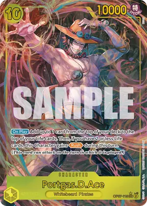 Carta Portgas.D.Ace OP07-119, versión Arte alternativo