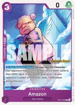 Carta Amazon OP15-059, versión Promo